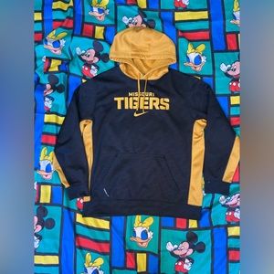 Nike Therma Fit Missouri Tigers Hoodie Mizzou Mens Size L Black Thick WARM